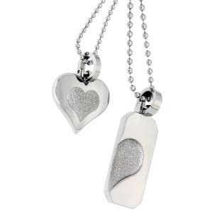 Partneranhänger SO ROMANTIC aus Edelstahl mit individueller Gravur auf der Rückseite