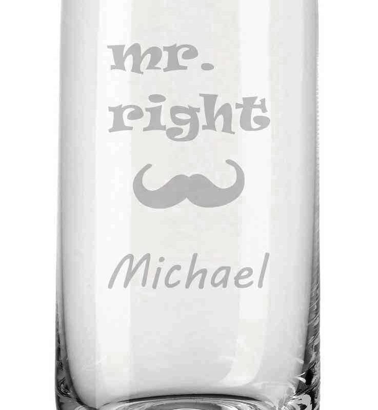 Trinkglas von Leonardo mit deiner Wunschgravur - Mr. Right