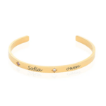 Bild von   schlichtes armband aus vergoldpng | 🌟 Gravur nach Wunsch 🪄
