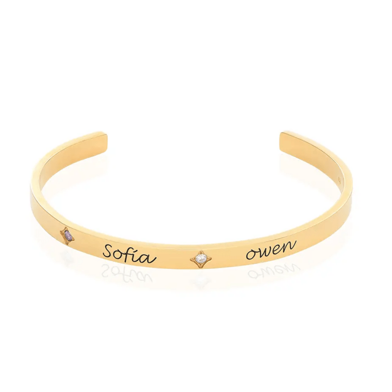 Bild von   schlichtes armband aus vergoldpng | 🌟 Gravur nach Wunsch 🪄