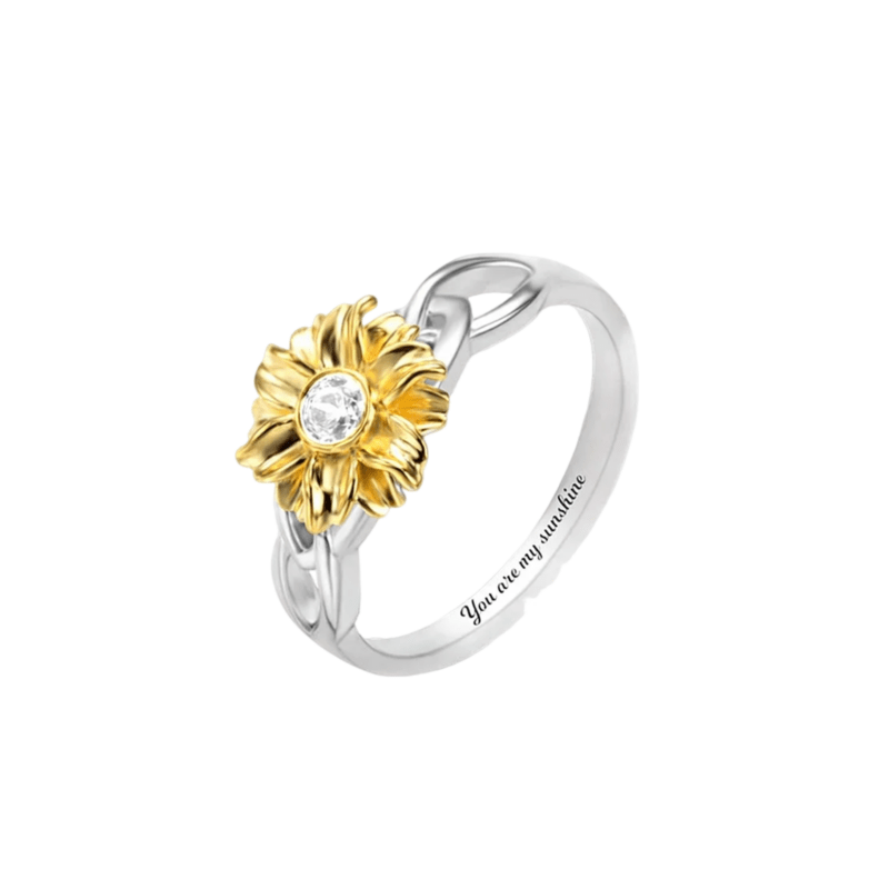Bild von   sterling silber zweifarbig sonpng | 🌟 Gravur nach Wunsch 🪄