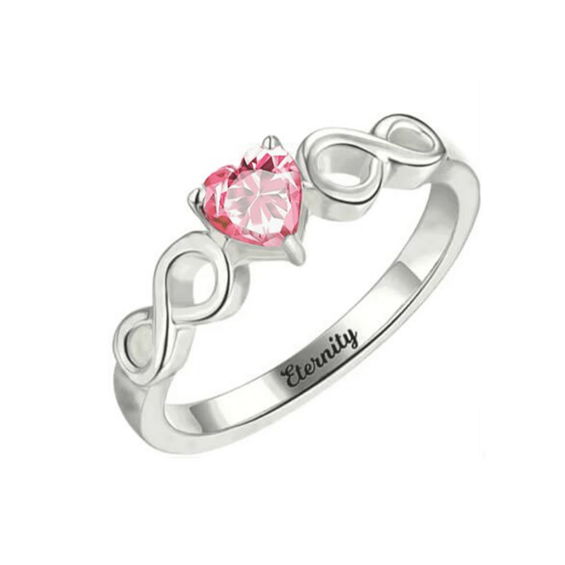 Bild von   sterling silber zirkonia unendpng | 🌟 Gravur nach Wunsch 🪄