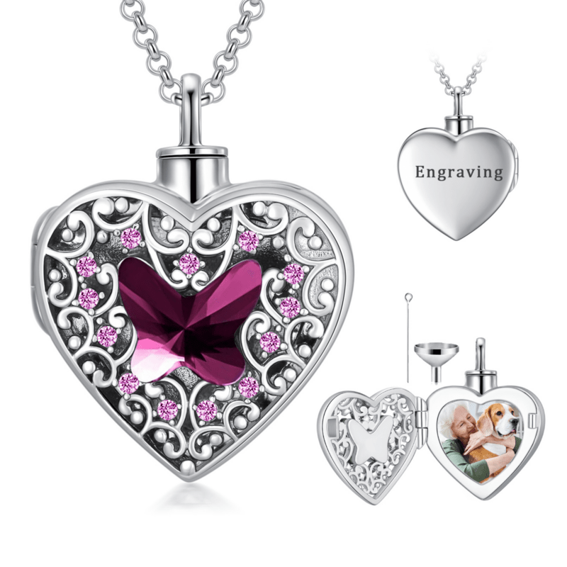 Bild von   sterling silber lila kristallpng | 🌟 Gravur nach Wunsch 🪄