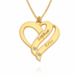 Bild von   personalisierte herzkette auspng | 🌟 Gravur nach Wunsch 🪄