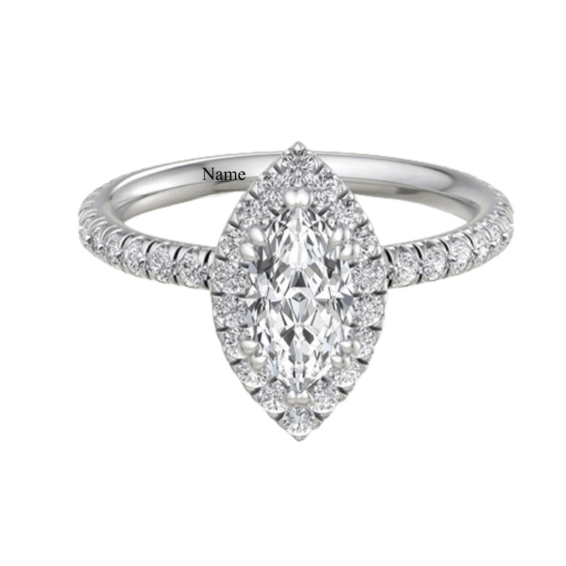 Bild von   sterling silber marquise geforpng | 🌟 Gravur nach Wunsch 🪄