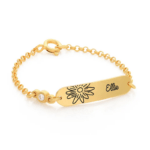 Bild von   vergoldetes armband mit geburtpng | 🌟 Gravur nach Wunsch 🪄