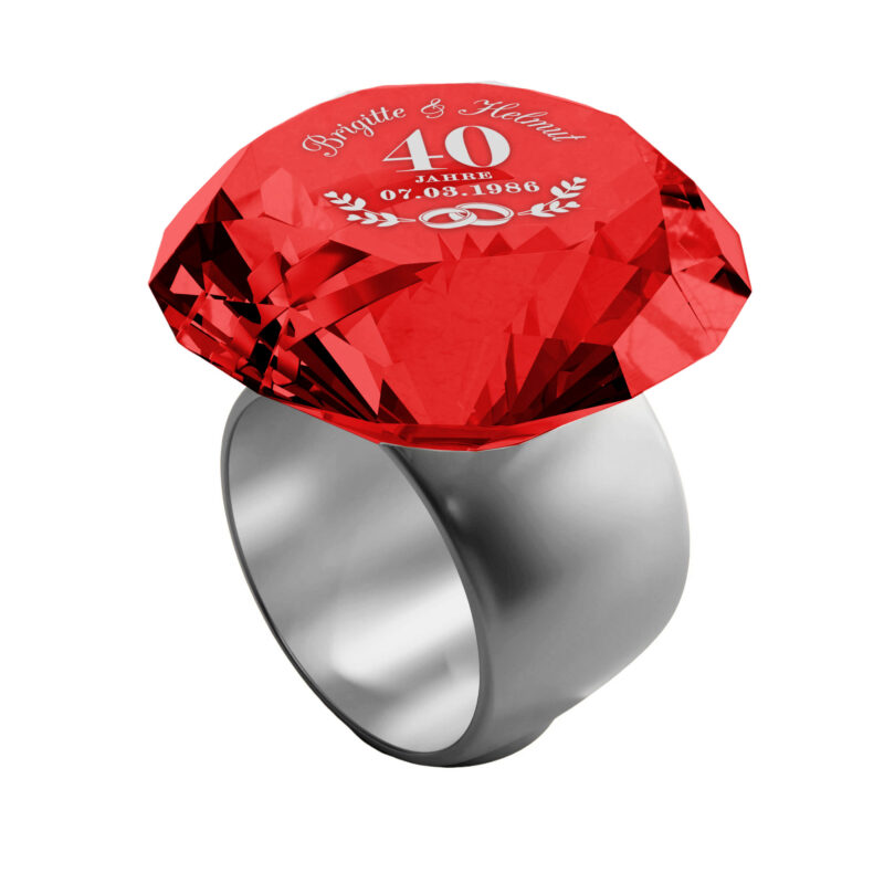 Bild von   diamant kristall rot mit gravujpg | 🌟 Gravur nach Wunsch 🪄