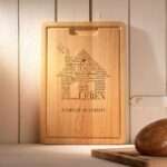 Bild von   schneidebrett aus holz mit grajpg | 🌟 Gravur nach Wunsch 🪄