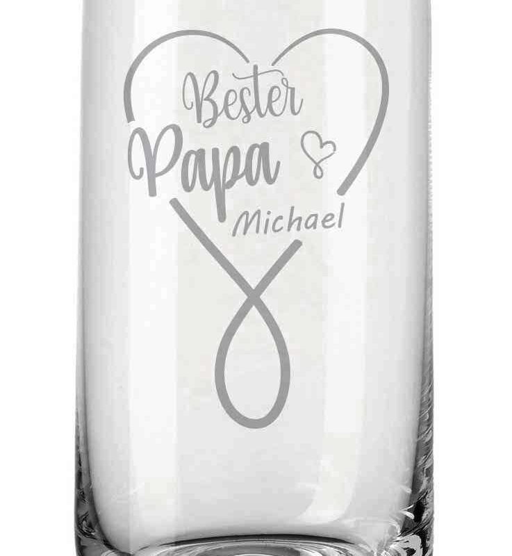 Trinkglas von Leonardo mit deiner Wunschgravur - Infinity Bester...