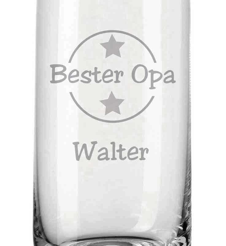 Trinkglas von Leonardo mit deiner Wunschgravur - Bester Opa
