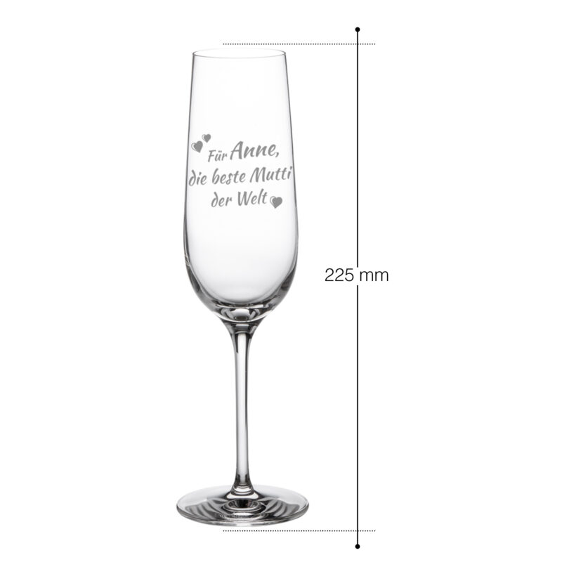 Bild von   sektglas mit individueller grajpg | 🌟 Gravur nach Wunsch 🪄