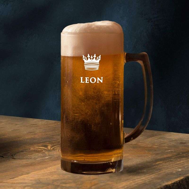 Bild von   bierkrug mit gravur kronejpg | 🌟 Gravur nach Wunsch 🪄