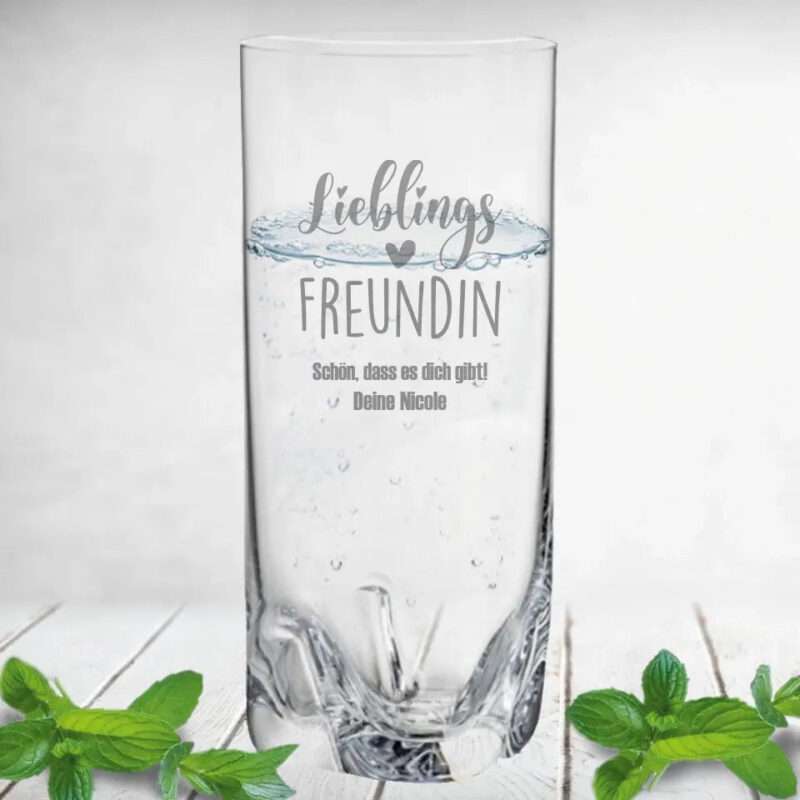 Bild von   trinkglas fuer familie freunjpg | 🌟 Gravur nach Wunsch 🪄