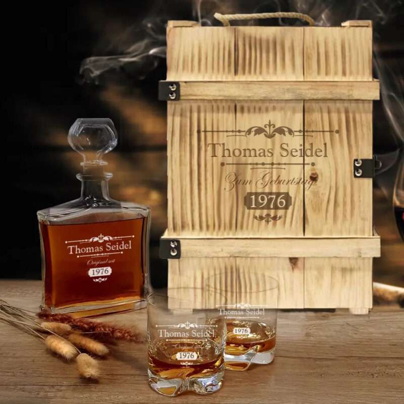 Bild von   whiskykaraffe und whiskyglaesejpg | 🌟 Gravur nach Wunsch 🪄