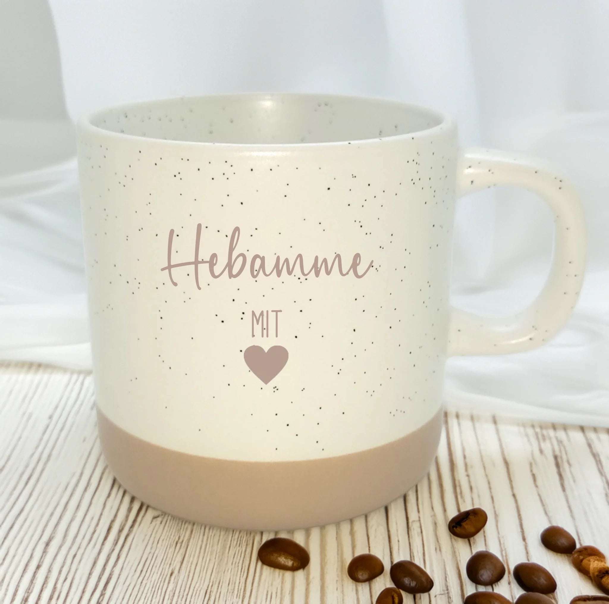 Keramik Tasse mit individueller Gravur - mit Herz