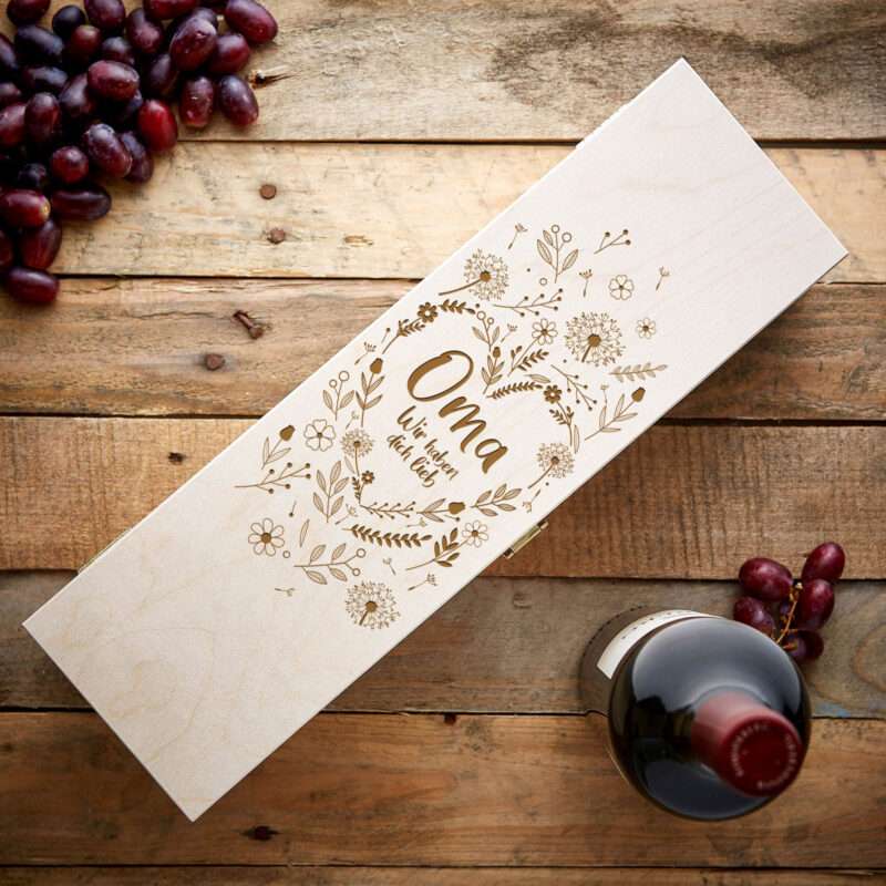 Bild von   weinkiste mit gravur omajpg | 🌟 Gravur nach Wunsch 🪄