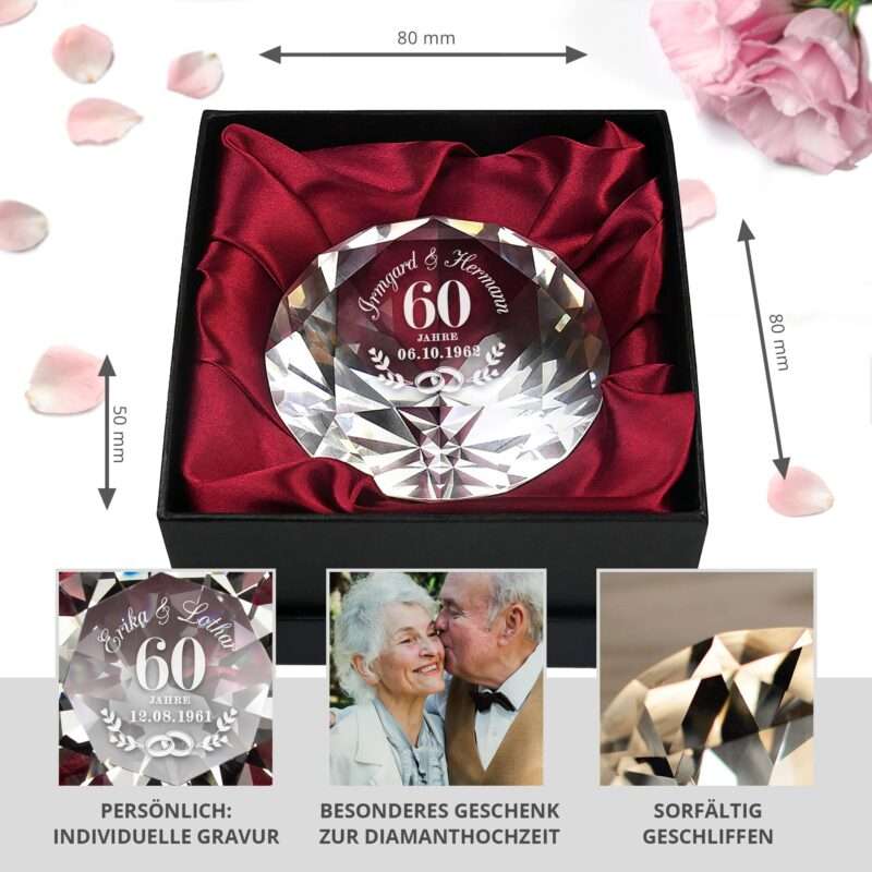Bild von   diamant kristall mit gravur zujpg | 🌟 Gravur nach Wunsch 🪄