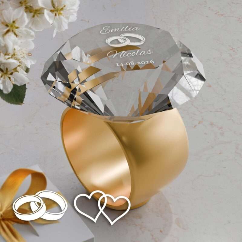 Bild von   diamant kristall mit gravur zujpg | 🌟 Gravur nach Wunsch 🪄