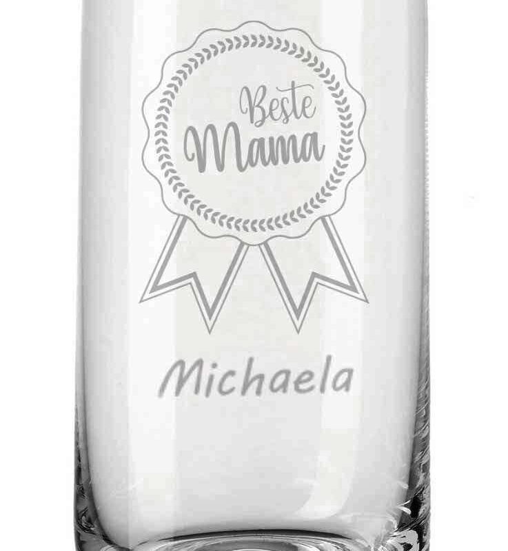 Trinkglas von Leonardo mit deiner Wunschgravur - Schleife Beste Mama