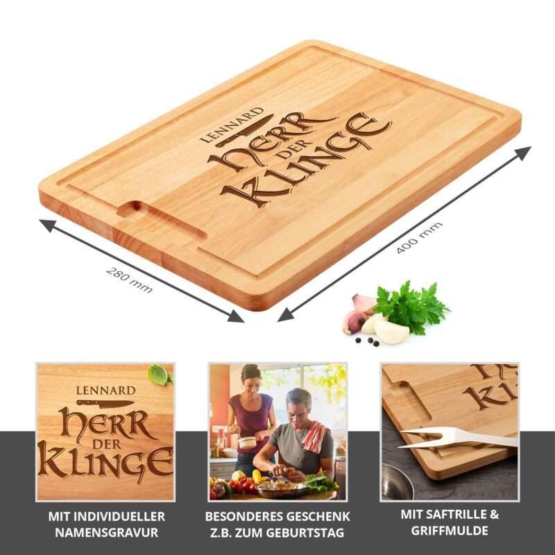 Bild von   holz schneidebrett mit gravurjpg | 🌟 Gravur nach Wunsch 🪄