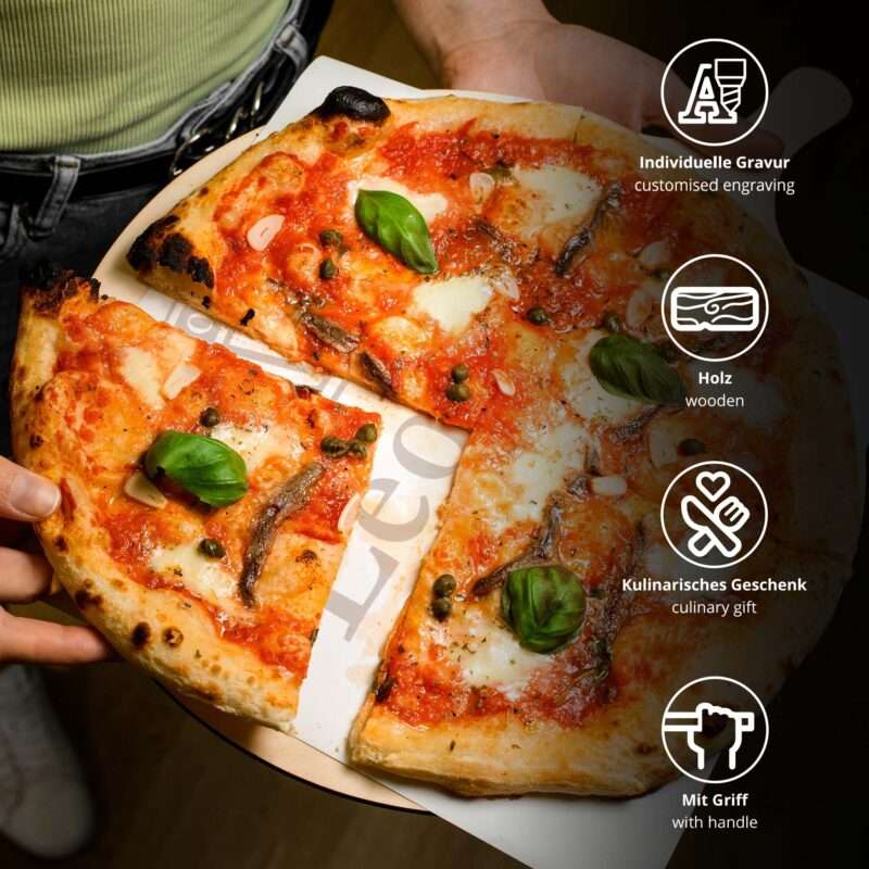 Bild von   grosses pizzabrett mit gravurjpg | 🌟 Gravur nach Wunsch 🪄
