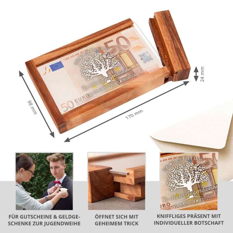 Bild von   magische geldgeschenkbox mit gjpg | 🌟 Gravur nach Wunsch 🪄