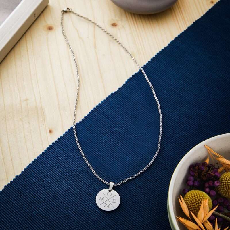 Bild von   kette mit gravur silber anhajpg | 🌟 Gravur nach Wunsch 🪄