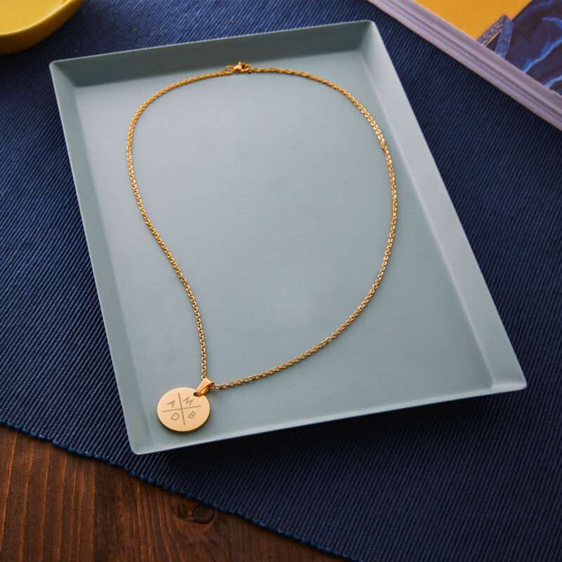 Bild von   kette mit gravur gold anhaenjpg | 🌟 Gravur nach Wunsch 🪄