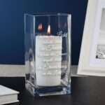 Bild von   eckige vase mit gravur zur trajpg | 🌟 Gravur nach Wunsch 🪄