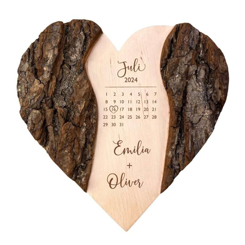 Bild von   holz herz mit gravur zur hochzjpg | 🌟 Gravur nach Wunsch 🪄