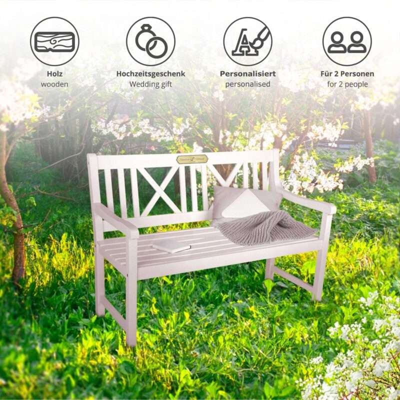 Bild von   gartenbank zur hochzeit  sitzjpg | 🌟 Gravur nach Wunsch 🪄