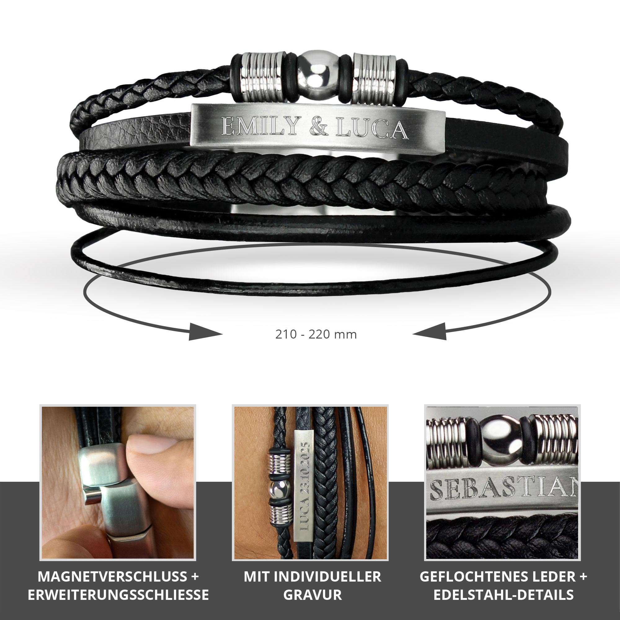 🖼️ 86785-1-geflochtenes-herrenarmband-mit.jpg | 🌟 Gravur nach Wunsch 🪄 Bild von geflochtenes herrenarmband mitjpg | 🌟 Gravur nach Wunsch 🪄