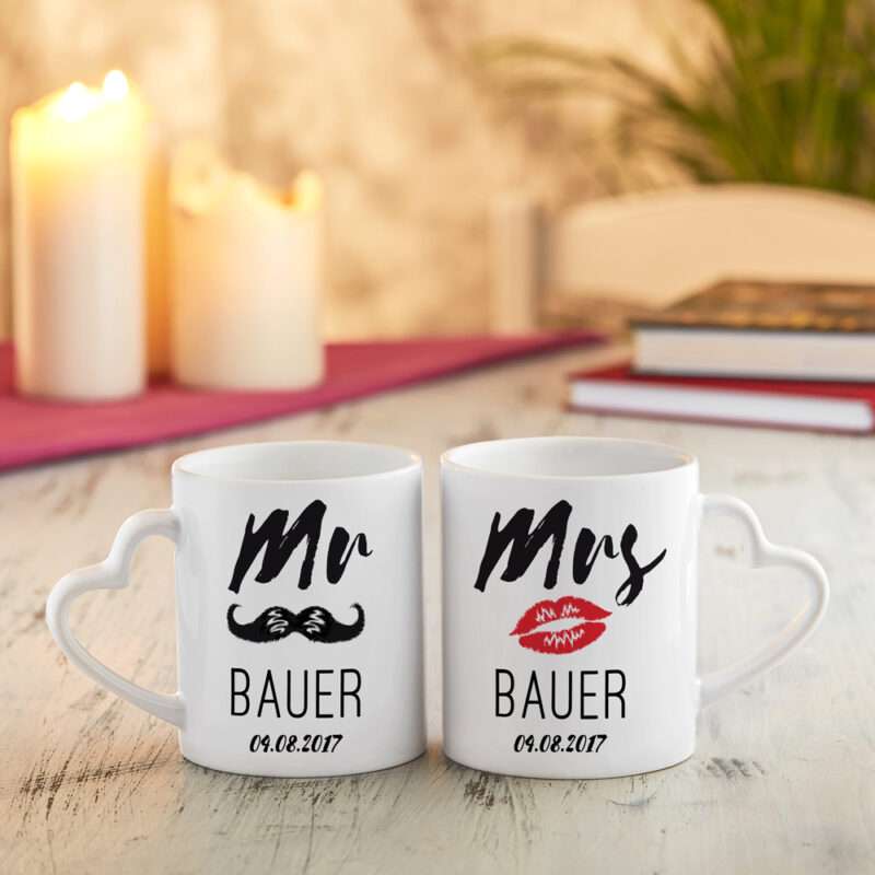 Bild von   tassen mit gravur zur hochzeitjpg | 🌟 Gravur nach Wunsch 🪄