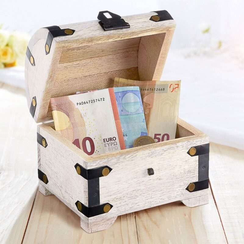 Bild von   weisse geld schatztruhejpg | 🌟 Gravur nach Wunsch 🪄