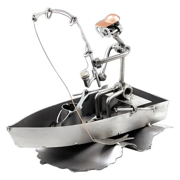 Bild von   schraubenmaennchen angler im bjpg | 🌟 Gravur nach Wunsch 🪄