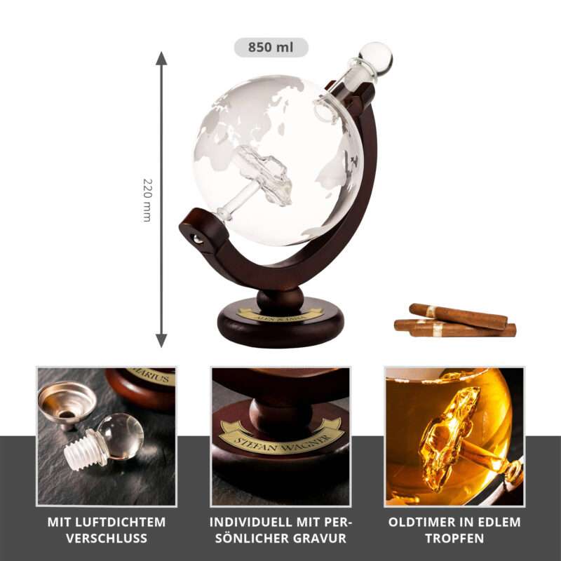 Bild von   whisky karaffe globus autojpg | 🌟 Gravur nach Wunsch 🪄