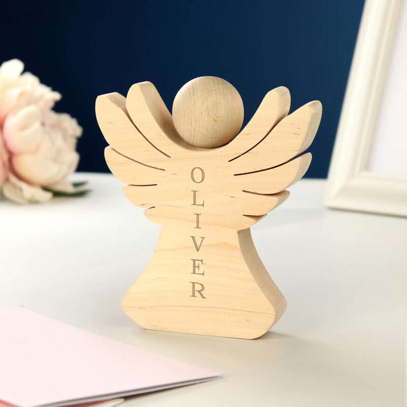 Bild von   engel aus holz mit gravur najpg | 🌟 Gravur nach Wunsch 🪄