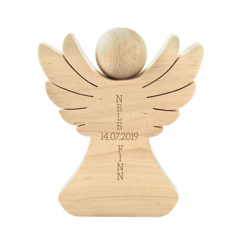 Bild von   engel aus holz mit gravur zurjpg | 🌟 Gravur nach Wunsch 🪄