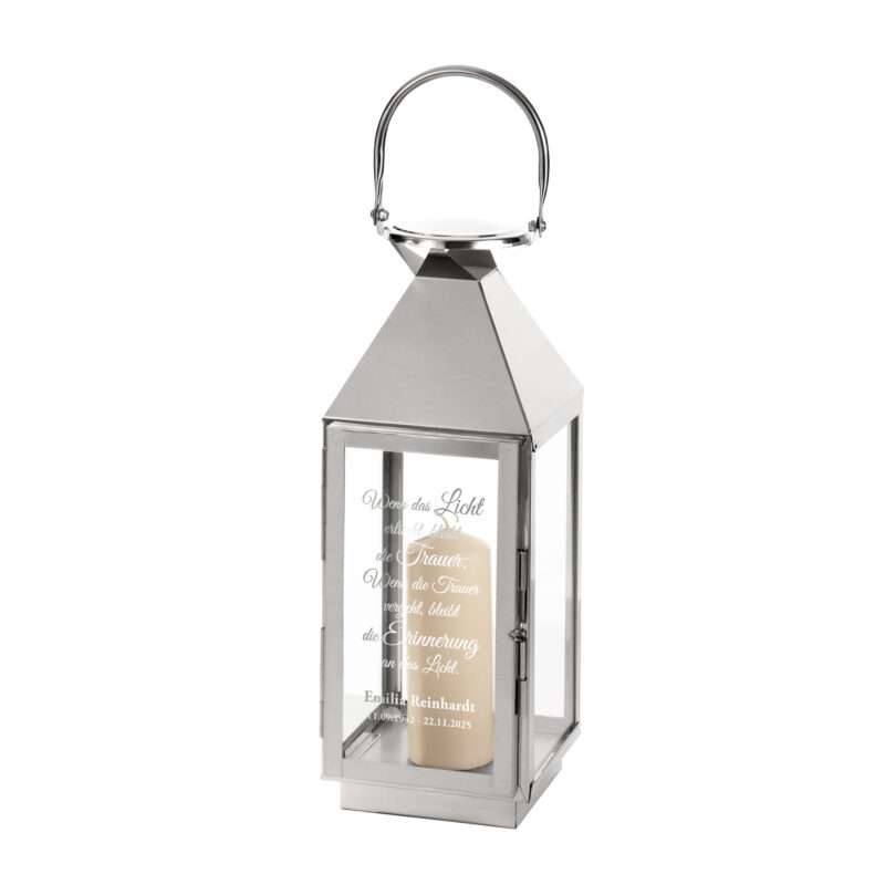Bild von   personalisierte silber laternejpg | 🌟 Gravur nach Wunsch 🪄