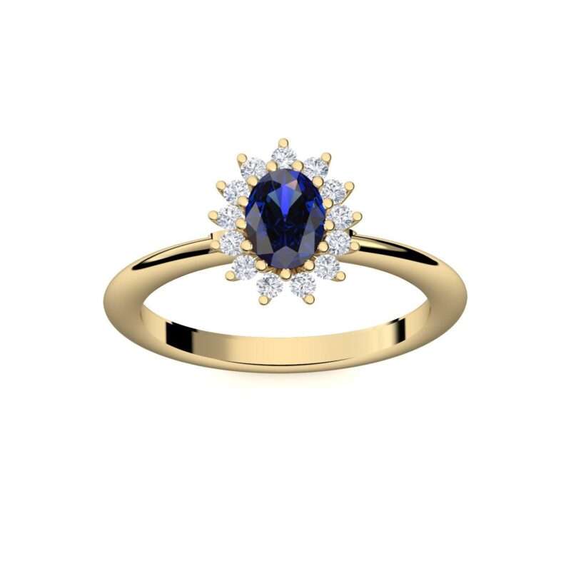 Bild von   gold ring mit stein blauer zjpg | 🌟 Gravur nach Wunsch 🪄