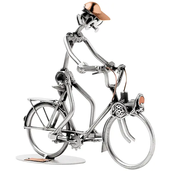 Bild von Schraubenmännchen mit E Bike | 🔮 Gravur nach Wunsch 🌟