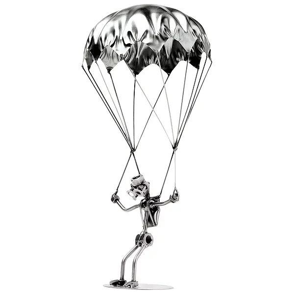 Bild von Schraubenmännchen Fallschirmspringer | 🔮 Gravur nach Wunsch 🌟