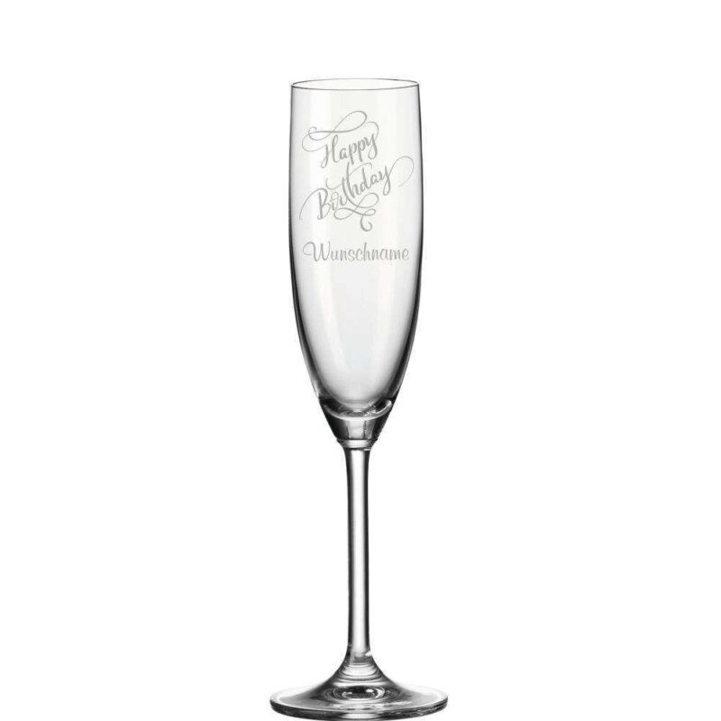 Bild von   sektglas von leonardo happy bijpg | 🌟 Gravur nach Wunsch 🪄