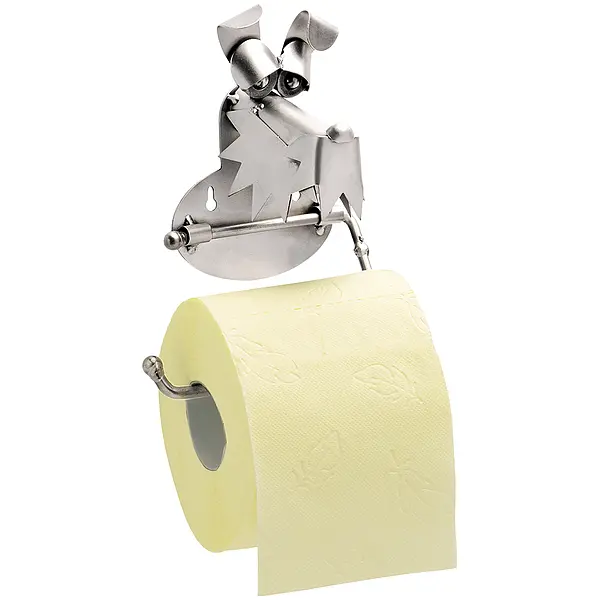 Bild von Toilettenpapierhalter Hund aus Metall | 🔮 Gravur nach Wunsch 🌟