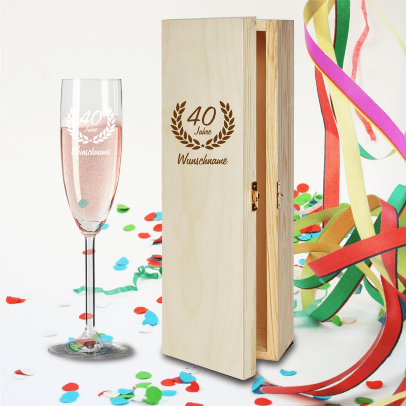 Bild von   geschenkbox und sektglas rankepng | 🌟 Gravur nach Wunsch 🪄