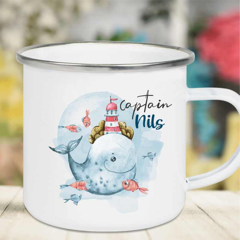 Bild von   emaille tasse kinder mit deinepng | 🌟 Gravur nach Wunsch 🪄