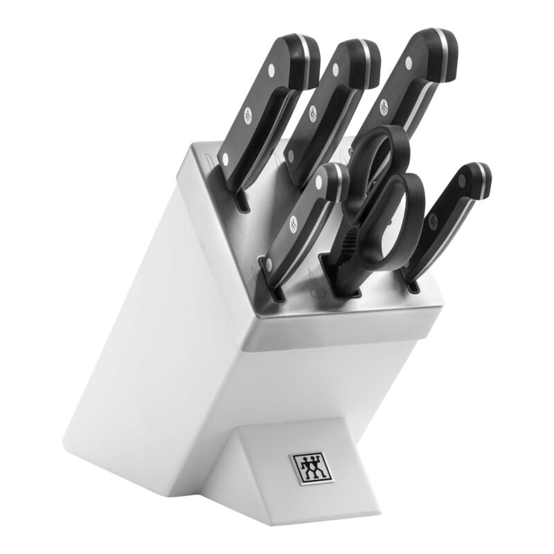 ZWILLING Gourmet Selbstschärfender Messerblock 7-tlg, Weiß