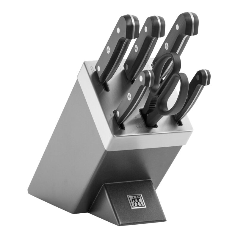 ZWILLING Gourmet Selbstschärfender Messerblock 7-tlg, Grau
