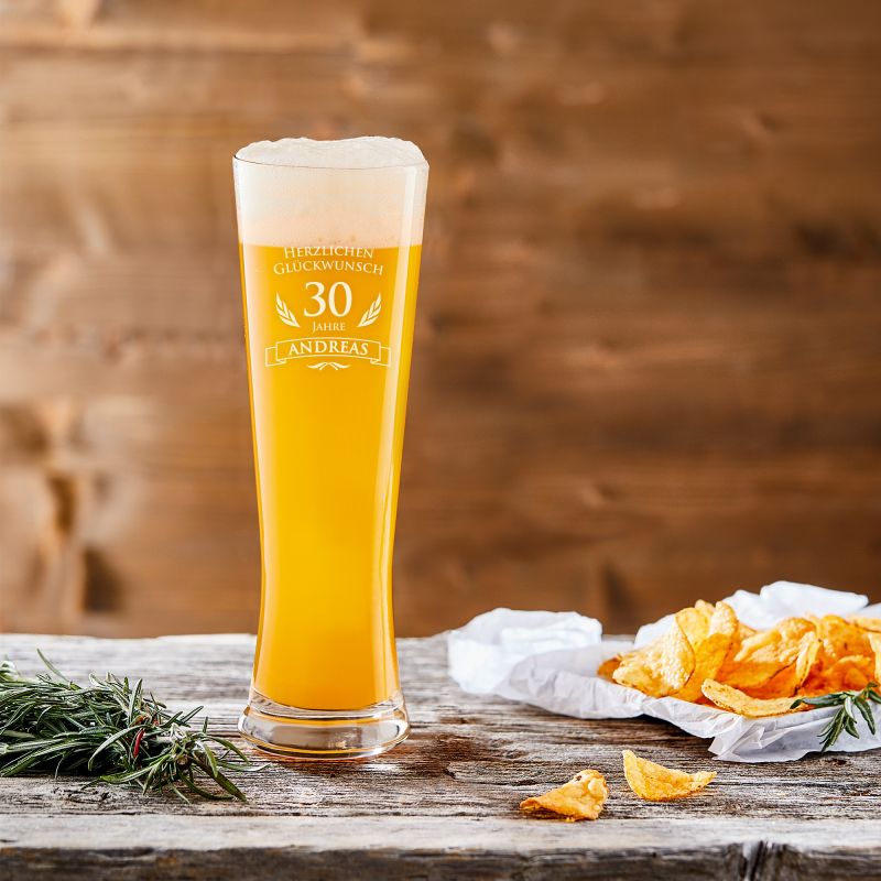 Bild von   weizenbierglas zum  geburtsjpg | 🌟 Gravur nach Wunsch 🪄