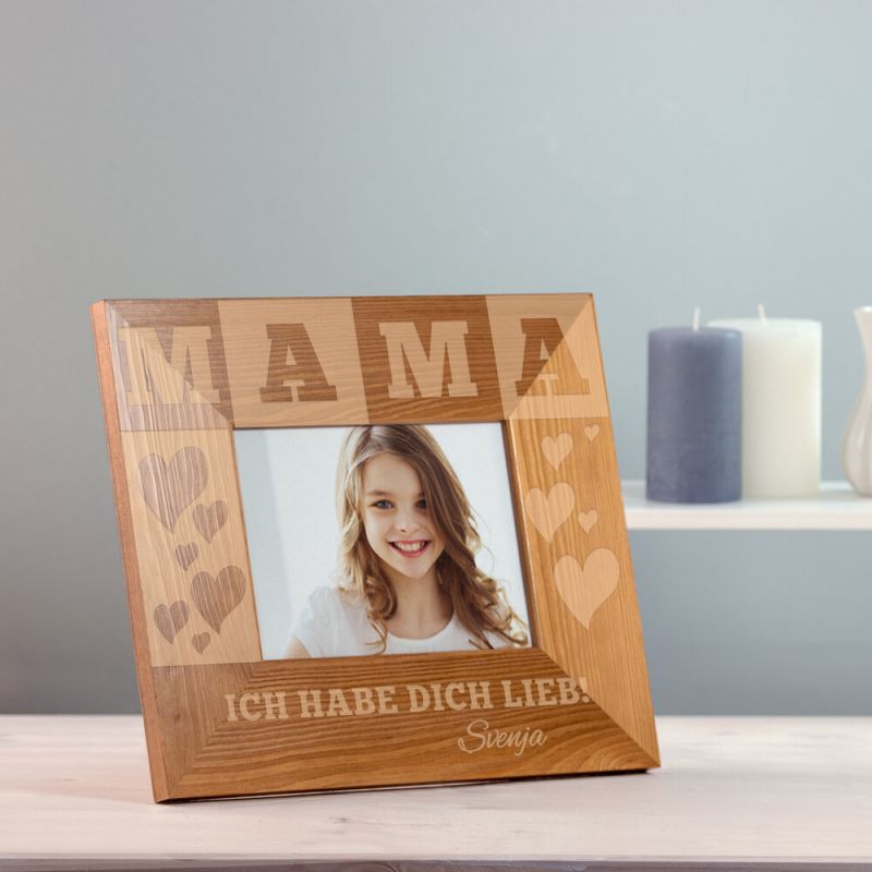 Bild von   bilderrahmen aus holz mit gravjpg | 🌟 Gravur nach Wunsch 🪄